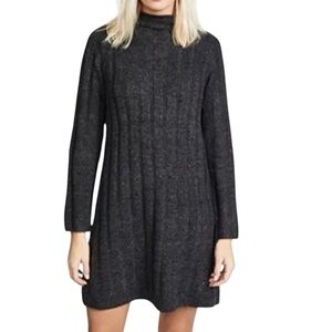 NWT MADEWELL Long Sleeve Ribbed Mock Neck Sweater Dress Size Small
